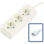 MicroConnect ciabatta 3 prese francesi tipo E con interruttore, protezione sovraccarico e sicurezza bambini, cavo 1,5m, bianco (MC-PS030150FRUPSW)