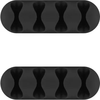 Microconnect CABLEMANA-16 Fermacavi, 4 slot, nero, 2 pezzi