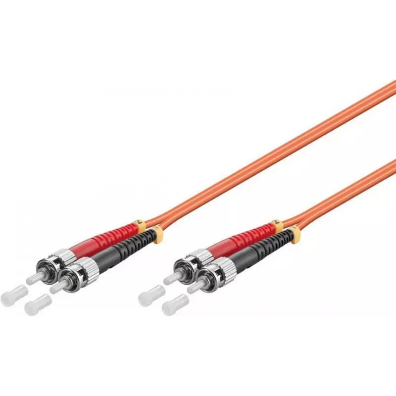 Microconnect FIB112002-2 Cavo patch in fibra ottica ST/UPC su ST/UPC OM2 duplex multimodale, 2m, arancione