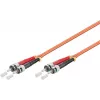 Microconnect FIB112002-2 Cavo patch in fibra ottica ST/UPC su ST/UPC OM2 duplex multimodale, 2m, arancione