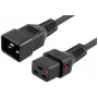 MICROCONNECT cavo di alimentazione con blocco C20 su C19, 2,5m, 16A, nero