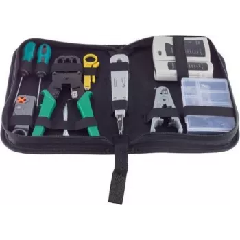 MicroConnect set tester per cavi di rete 10 (CAB-TEST5) con tester RJ45, RJ11/RJ12, BNC, USB e 8 telecomandi ID
