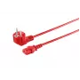 MicroConnect cavo di alimentazione Schuko angolato a IEC C13, 3m, rosso MC-SCHUANGC13300R