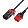 MicroConnect Cavo di alimentazione C13 IEC Lock+ a C14, 0,5 m