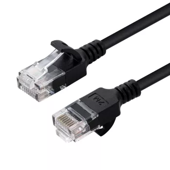 MICROCONNECT U/UTP CAT6 0,3m nero cavo patch Ethernet slim