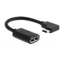 MICROCONNECT cavo USB-C connettore maschio angolare a USB 3.0 Type-A, 0,5 m, nero