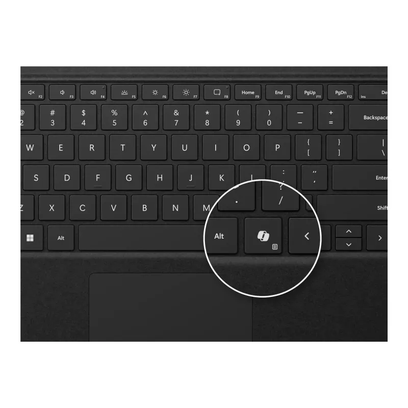 Tastiera Microsoft Surface Pro - Tastiera con touchpad - Retroilluminata - QWERTY - Inglese - Nero - per Microsoft Surface Pro 8, Pro 8 for Business, Pro 9, Pro 9 for Business, Pro 10 for Business, Pro (11th Edition)