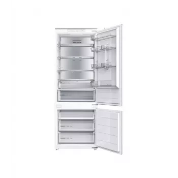 Midea MDRE554FGD01D Frigorifero combinato da incasso, No Frost, 403 L, bianco, classe energetica D