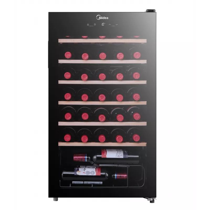 Midea Cantinetta vini MDRW150FGG22W a libera installazione 34 bottiglie nero