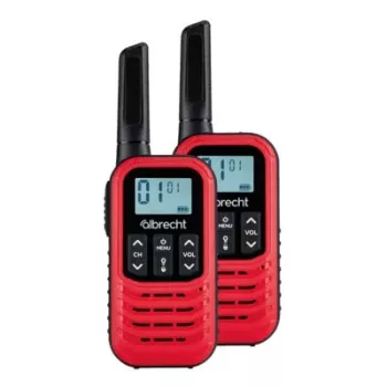 Midland Albrecht Tectalk Go coppia di ricetrasmettitori PMR446 con 8 canali, 38 toni CTCSS, 83 toni DCS, VOX, LCD illuminato, doppia base di ricarica, resistente agli schizzi, torcia (29646)