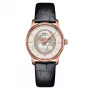 MIDO Baroncelli III Lady orologio automatico 33mm oro rosa PVD quadrante bianco in madreperla indici con diamanti cinturino in pelle bianco