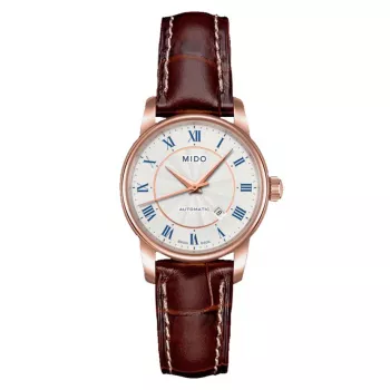 MIDO Baroncelli Lady Orologio al quarzo 29mm acciaio inox con rivestimento PVD oro giallo quadrante argento