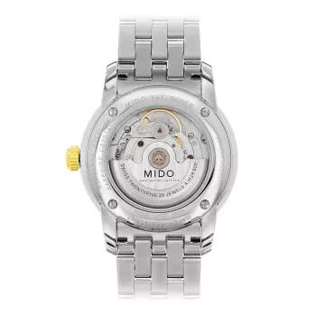 MIDO Orologio uomo M86009261 Baroncelli III 38mm automatico quadrante argento pelle nera