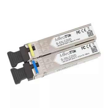 MikroTik S-35LC20D Modulo SFP BiDi, 1,25G single-mode LC simplex, 20km, 1310nm/1550nm, DDM