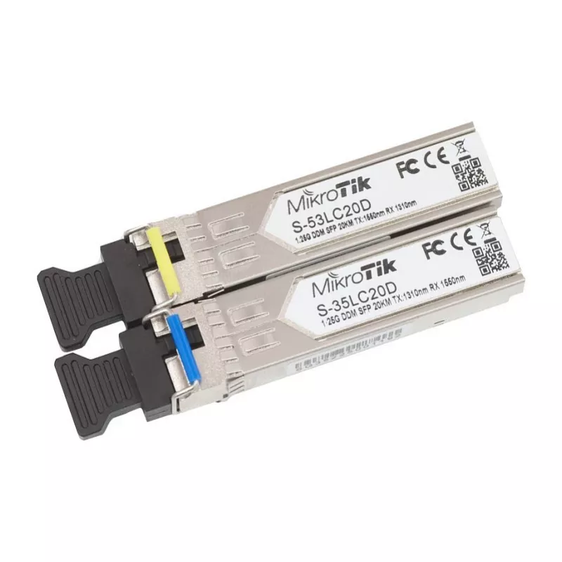 MikroTik S-35LC20D Modulo SFP BiDi, 1,25G single-mode LC simplex, 20km, 1310nm/1550nm, DDM