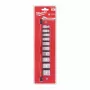 Milwaukee Set di 10 chiavi a bussola da 3/8 inch in misure in pollici con design FOUR FLAT™ anti-rotolamento