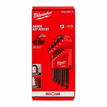 Set chiavi a brugola imperiali Milwaukee 13 pezzi con rivestimento in ossido nero