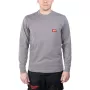 Milwaukee T-shirt a maniche lunghe con tasca sul petto grigio chiaro XL