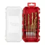 Milwaukee set di punte per metallo HSS-G TiN, 10 pezzi, 3-10 mm, gambo esagonale 1/4 pollice, punta a croce, 135°