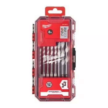 Milwaukee Set di punte universali 8 pezzi Multi-Material TCT 1/4 inch Gambo esagonale