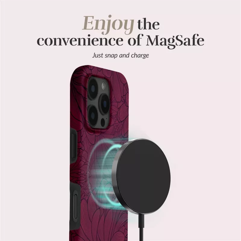 MIO Berry Blooms Custodia MagSafe compatibile con iPhone 16