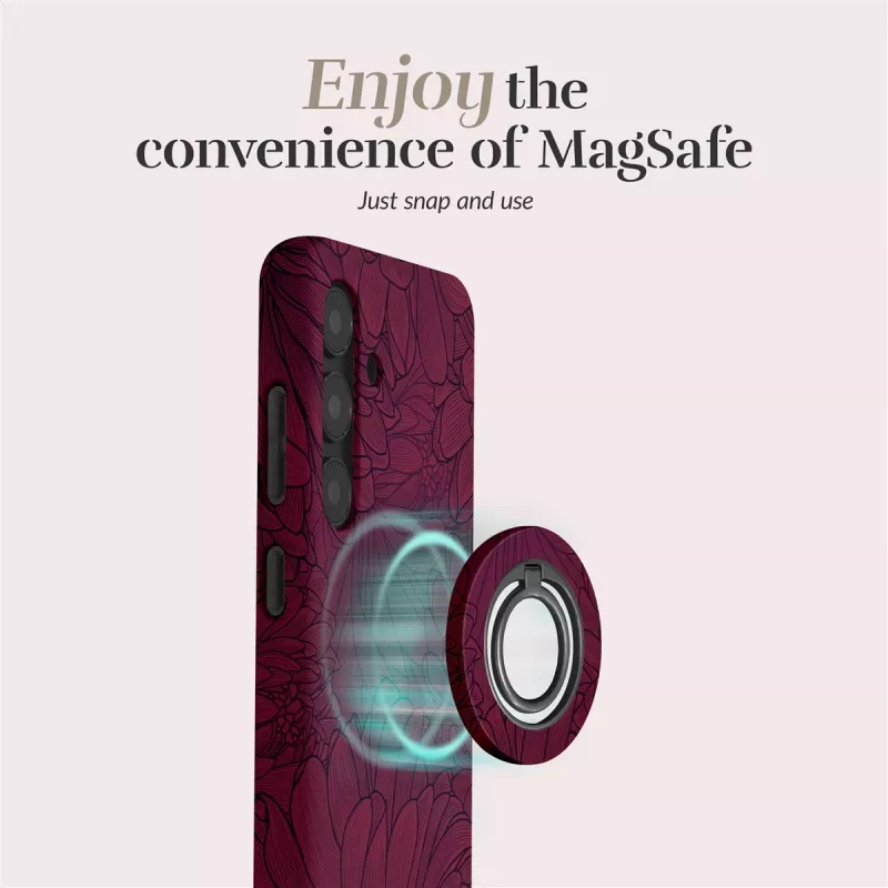 MIO Berry Blooms custodia MagSafe compatibile con supporto ad anello