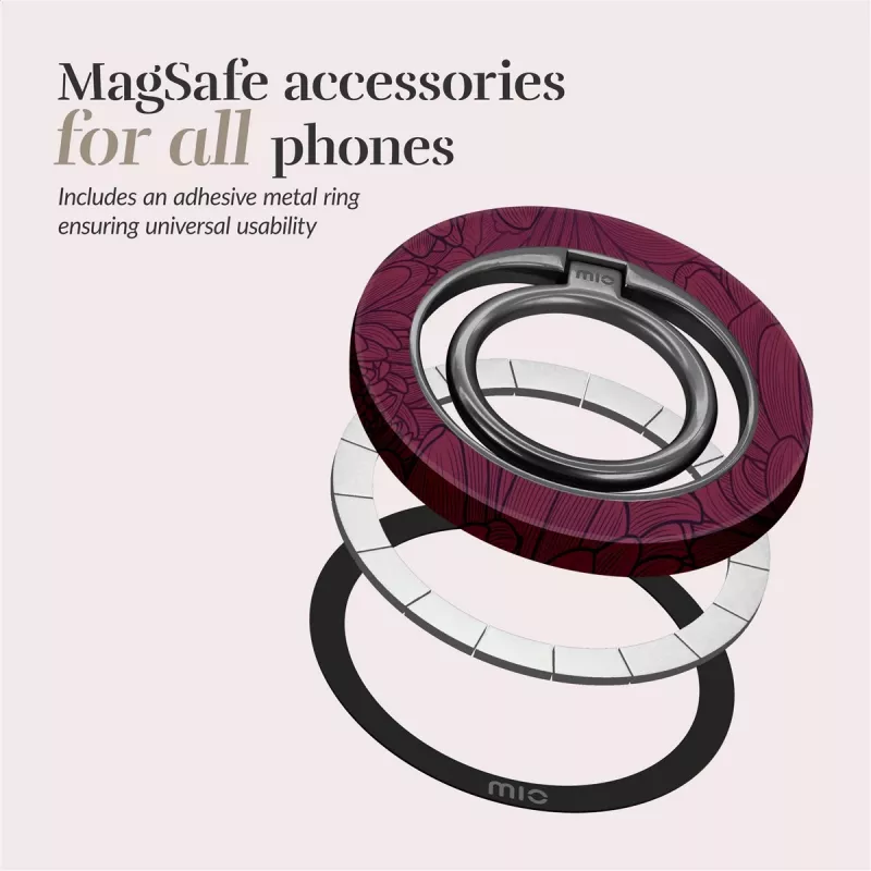 MIO Berry Blooms custodia MagSafe compatibile con supporto ad anello