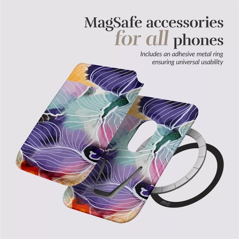 MIO Flowers Cover MagSafe con porta carte