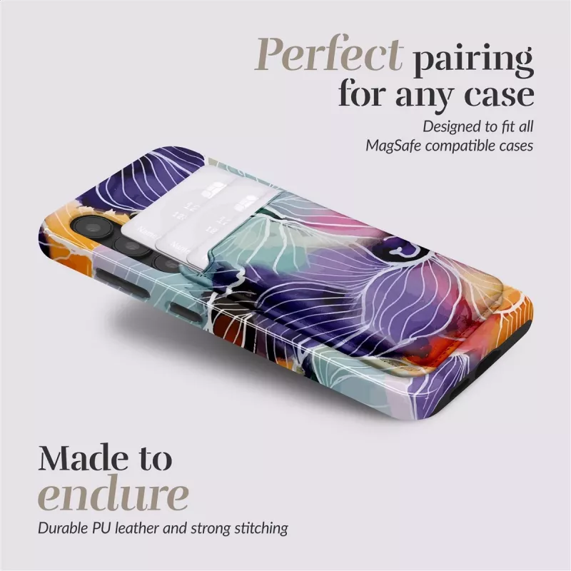 MIO Flowers Cover MagSafe con porta carte