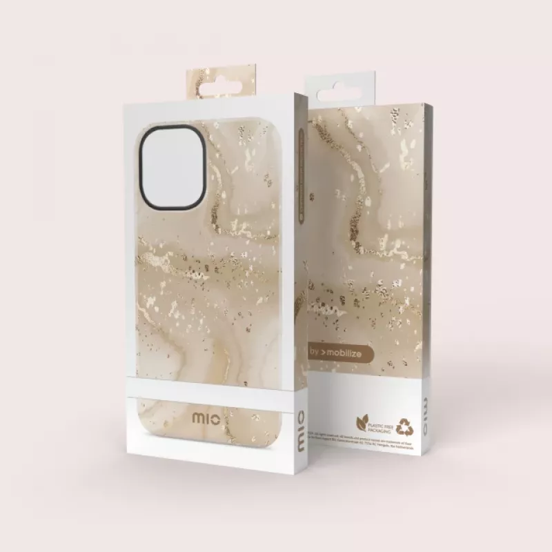 MIO Gold Marble custodia compatibile MagSafe per Samsung S24 FE 5G