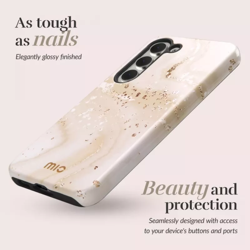 MIO Gold Marble custodia compatibile MagSafe per Samsung S24 FE 5G