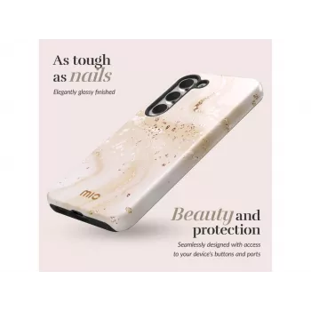 MIO Gold Marble Custodia compatibile MagSafe per Samsung S25 Plus 5G