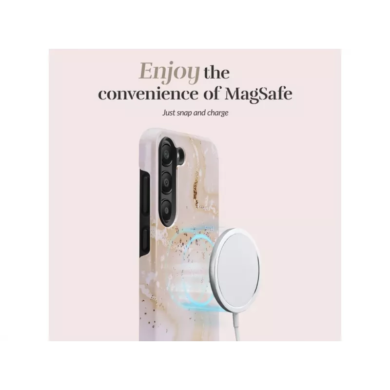 MIO Gold Marble custodia compatibile MagSafe per Samsung S25 Ultra 5G