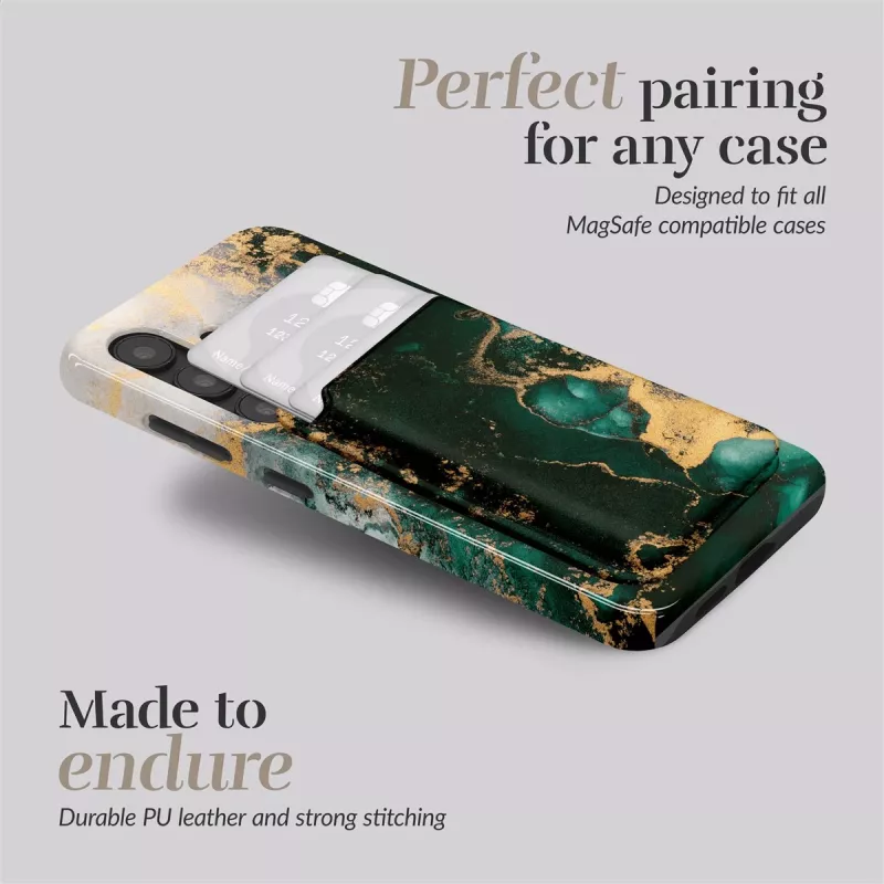 MIO Green Marble Custodia MagSafe compatibile con porta carte