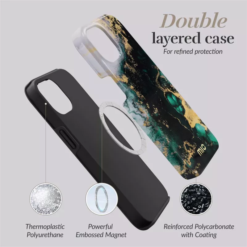 MIO Green Marble compatibile MagSafe per iPhone 16