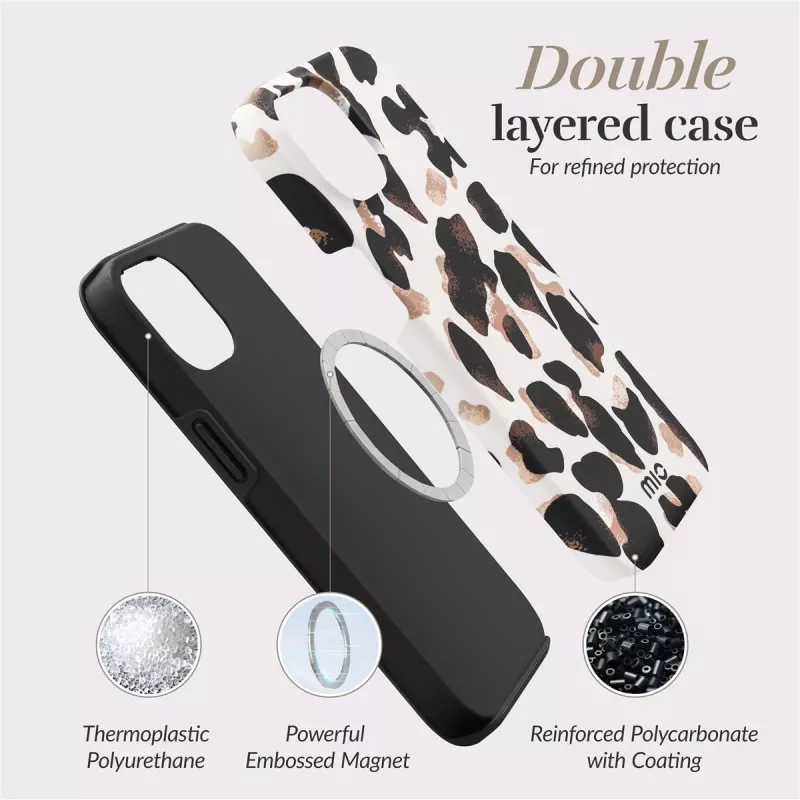 MIO Leopard Custodia compatibile MagSafe per iPhone 16