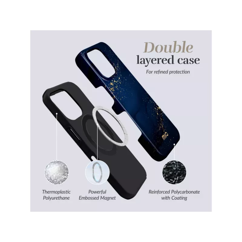 MIO Midnight Sparkle Cover MagSafe compatibile con iPhone 17 Pro
