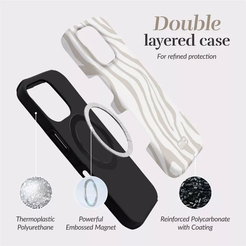 MIO Sandy Zebra Cover MagSafe compatibile con Samsung S25+ 5G