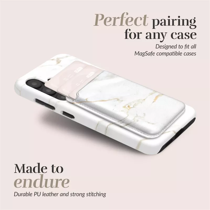 MIO White Marble custodia MagSafe compatibile con portacarte