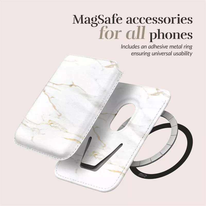 MIO White Marble custodia MagSafe compatibile con portacarte