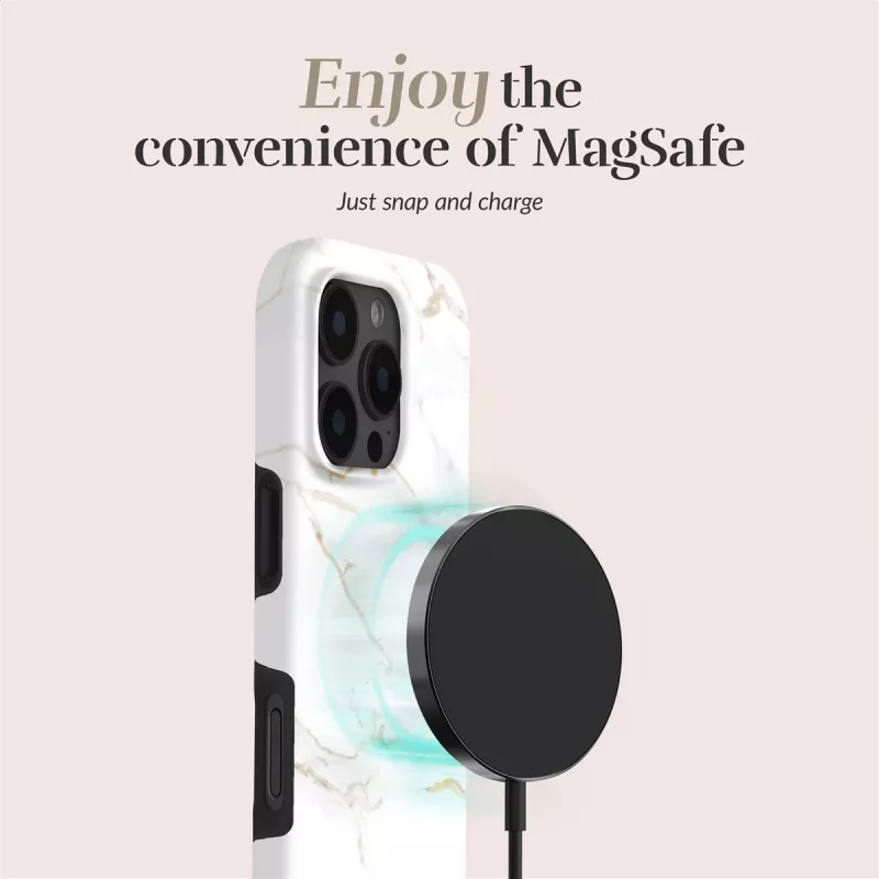 MIO White Marble custodia MagSafe compatibile con Samsung S25+ 5G