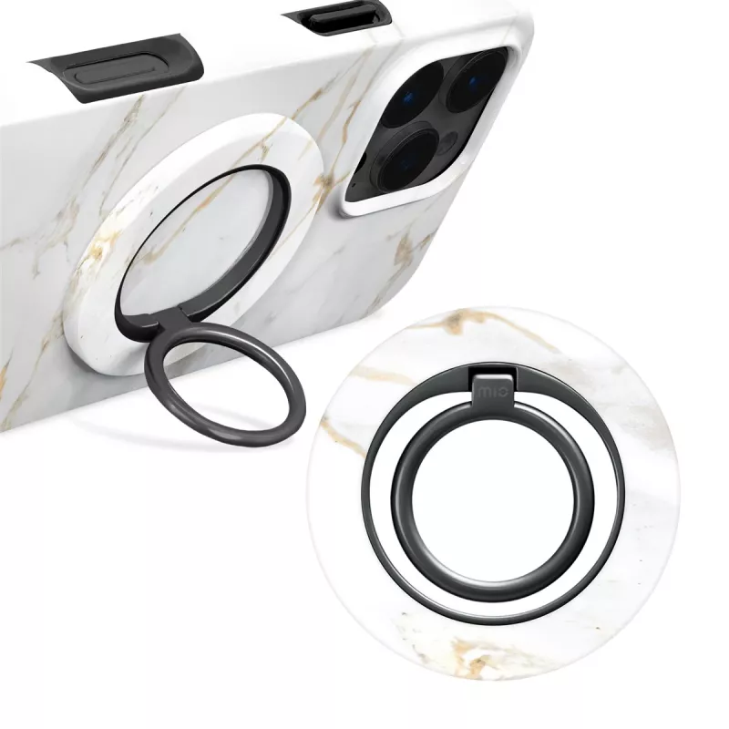 MIO White Marble custodia MagSafe compatibile con anello portatile