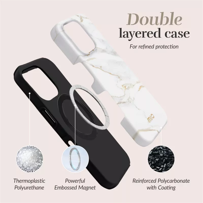 MIO White Marble compatibile MagSafe per iPhone 17 Pro Max