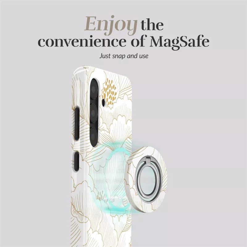 MIO White Roses custodia MagSafe compatibile con anello portatile