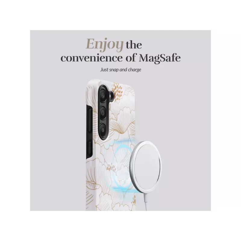 Mio White Roses custodia compatibile MagSafe per Samsung S25 Ultra 5G