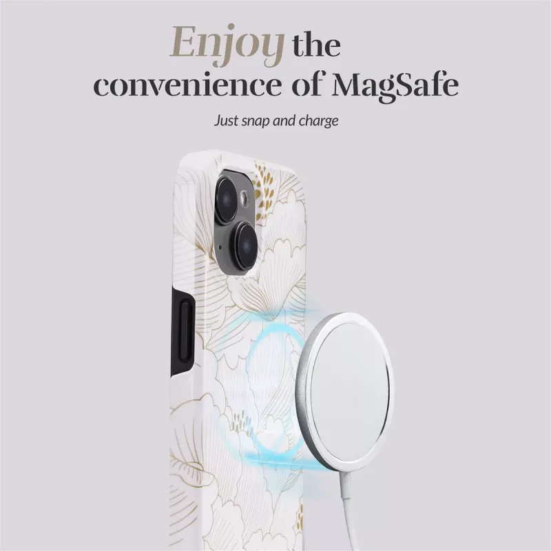 MIO White Roses compatibile MagSafe per iPhone 13/14/15