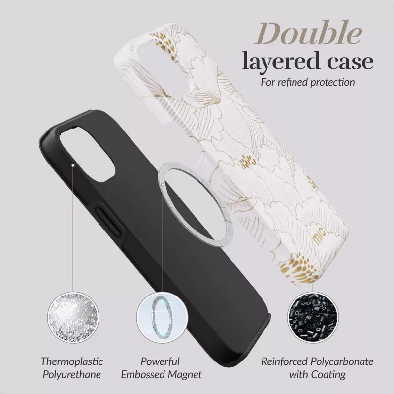 MIO White Roses compatibile MagSafe per iPhone 16 Plus