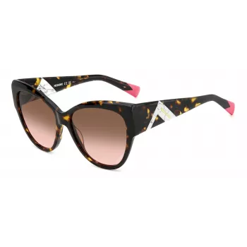 Missoni Occhiali da sole donna MIS0171S086 - Montatura in acetato havana, lenti marroni sfumate, 57 mm