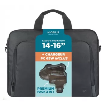 Mobilis TheOne valigetta toploading 14-16 + caricabatterie per laptop 65W