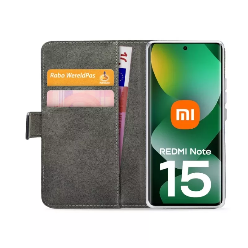 Mobilize Classic Gelly Wallet Book Case per Xiaomi Redmi Note 15 5G, nero